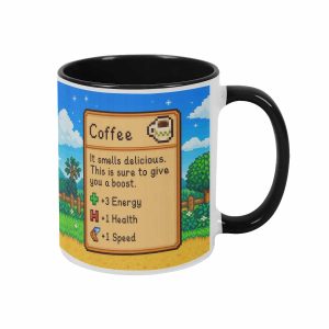 Pixel Coffee Mug  Retro Gamer Energy Boost Graphic Ceramic Cup It Smells Delicious This Is Sure To Give You A Boost For Office Gaming Room Daily Morning Routine Coffee Lover Gift