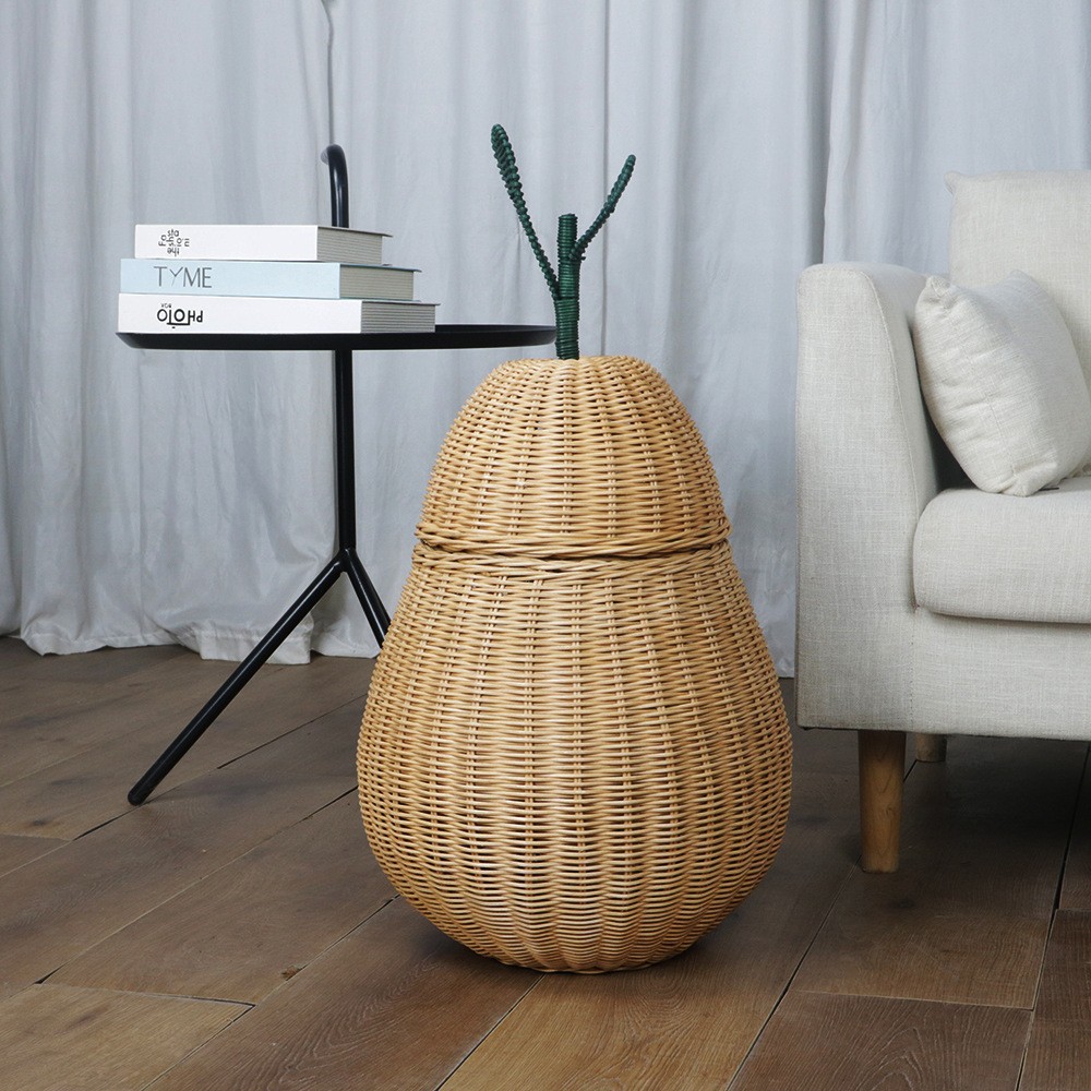 Hand-woven Apple-shaped miscellaneous baskets, bathroom clothes baskets, toy storage baskets, hotels and homestays decoration storage baskets